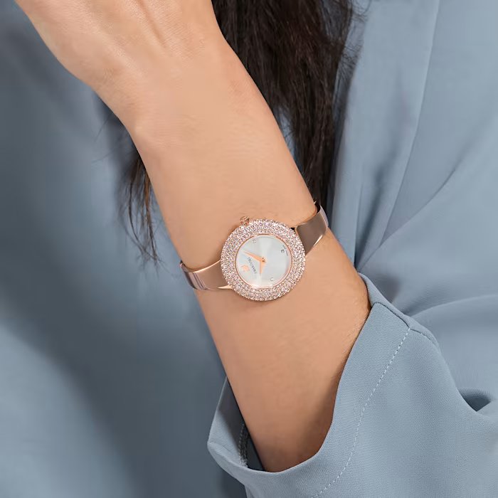 Crystalline pure watch rose gold tone sale